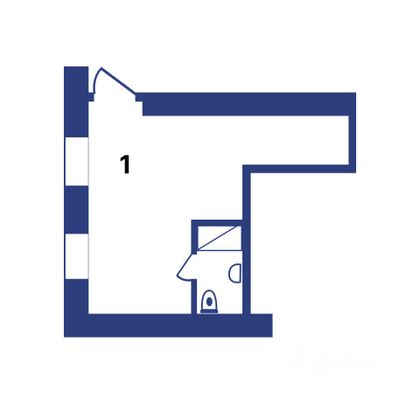 Продажа квартиры-студии 25,5 м², 1/4 этаж