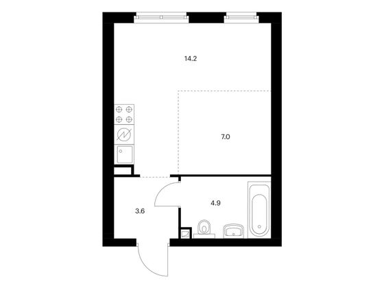 Продажа квартиры-студии 29,7 м², 26/33 этаж