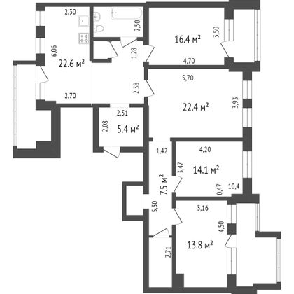 Продажа 4-комнатной квартиры 117 м², 2/9 этаж