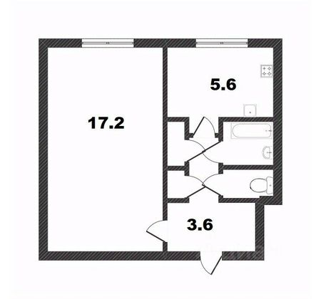 Продажа 1-комнатной квартиры 31,4 м², 3/9 этаж