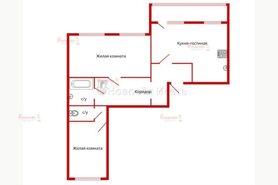 Продажа 3-комнатной квартиры 69 м², 16/16 этаж