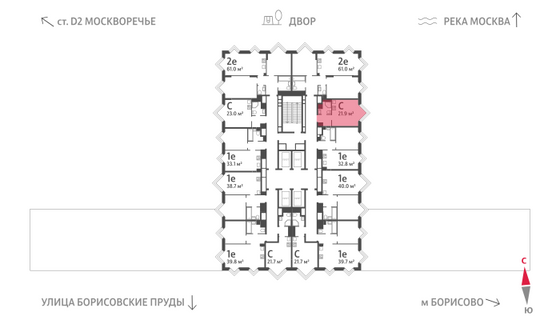 Продажа квартиры-студии 21,9 м², 27/30 этаж