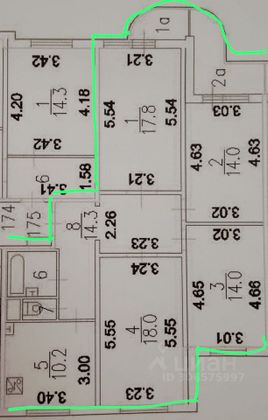 Продажа 4-комнатной квартиры 93 м², 2/14 этаж