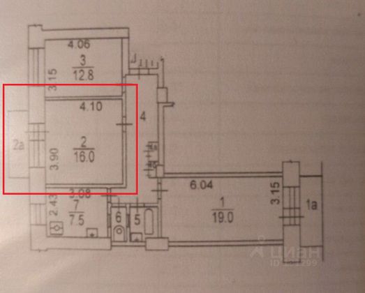 Продажа 1 комнаты, 16 м², 8/9 этаж