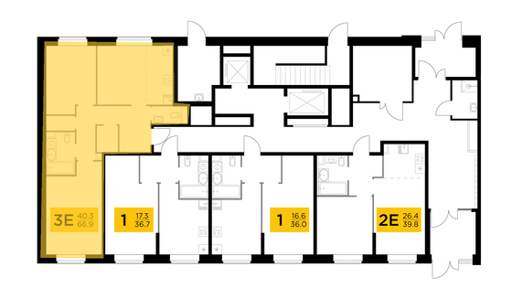 Продажа 3-комнатной квартиры 66,9 м², 1/11 этаж
