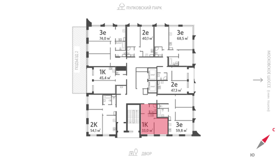 32,8 м², 1-комн. квартира, 12/12 этаж