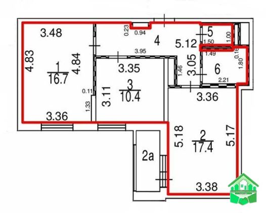 Продажа 2-комнатной квартиры 59,3 м², 5/17 этаж