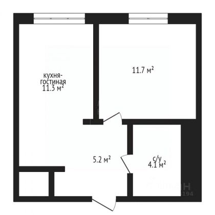 Продажа 1-комнатной квартиры 32,2 м², 14/16 этаж