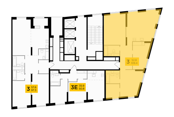 Продажа 3-комнатной квартиры 109,4 м², 30/30 этаж