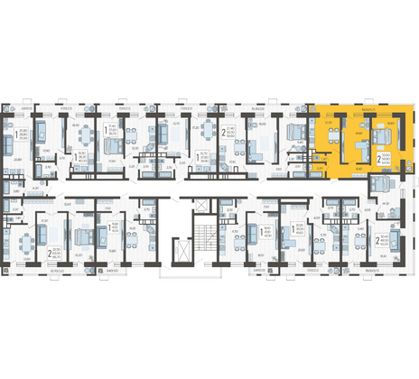 Продажа 2-комнатной квартиры 64,5 м², 3/12 этаж