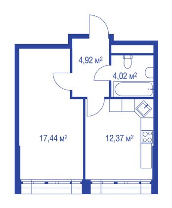 81,4 м², 3-комн. квартира, 16/32 этаж