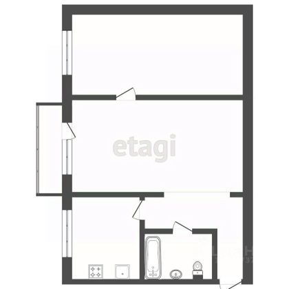 Продажа 2-комнатной квартиры 44,7 м², 4/5 этаж