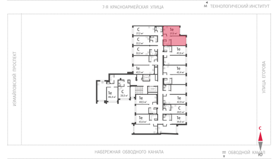 37 м², 1-комн. квартира, 10/11 этаж