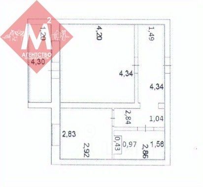 Продажа 1-комнатной квартиры 40,1 м², 6/9 этаж