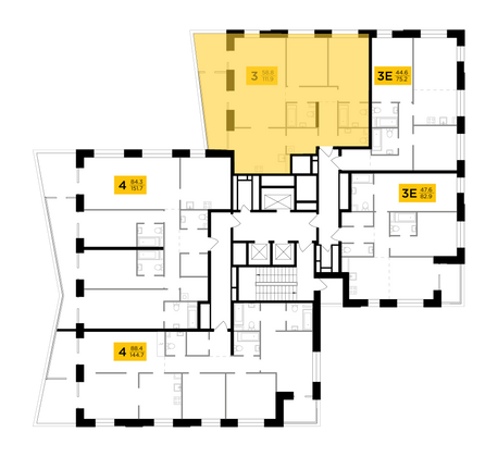 Продажа 3-комнатной квартиры 111,9 м², 12/19 этаж