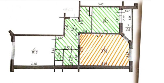 Продажа 2-комнатной квартиры 64 м², 6/17 этаж