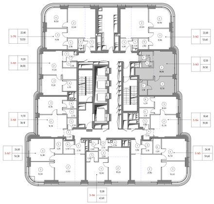 Продажа 1-комнатной квартиры 39,5 м², 21/53 этаж