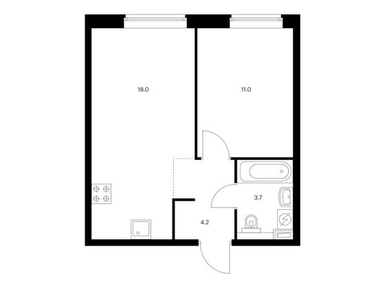 Продажа 1-комнатной квартиры 36,9 м², 19/32 этаж