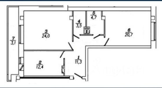 Продажа 2-комнатной квартиры 80 м², 8/9 этаж