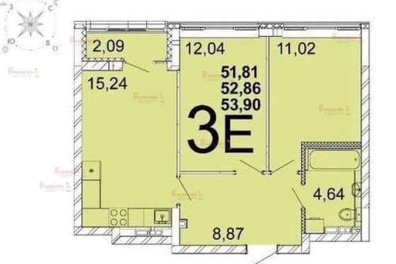 Аренда 2-комнатной квартиры 54 м², 10/14 этаж