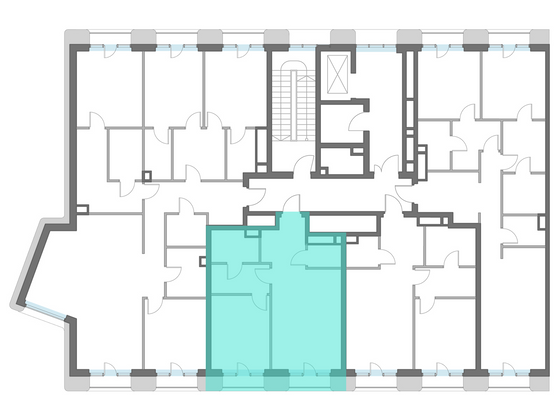 Продажа 1-комнатной квартиры 54,1 м², 4/7 этаж