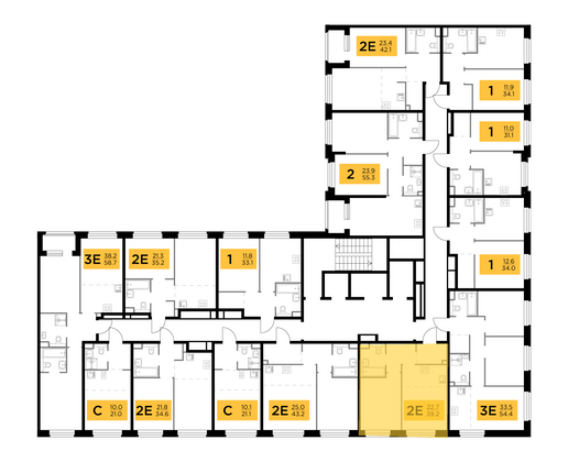 Продажа 2-комнатной квартиры 39,2 м², 10/23 этаж