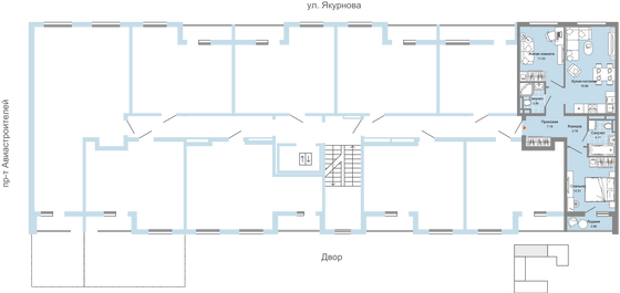 Продажа 3-комнатной квартиры 61 м², 2/7 этаж