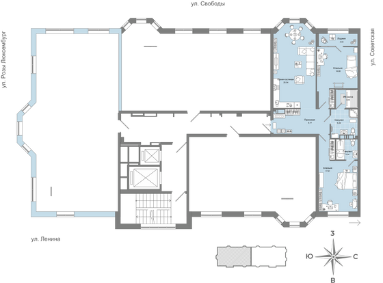 Продажа 3-комнатной квартиры 80 м², 7/17 этаж