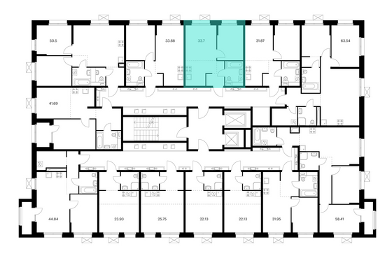 Продажа 1-комнатной квартиры 33,7 м², 8/10 этаж