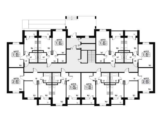 53 м², 2-комн. квартира, 1/3 этаж