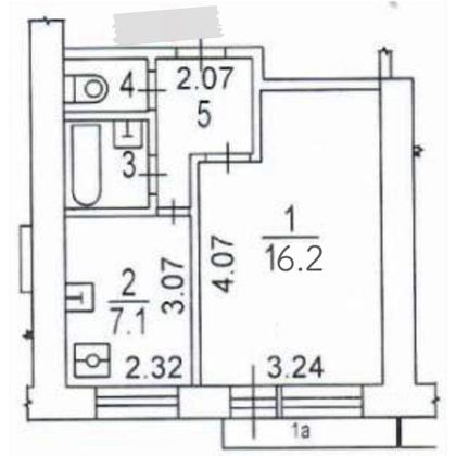 Продажа 1-комнатной квартиры 30 м², 1/9 этаж