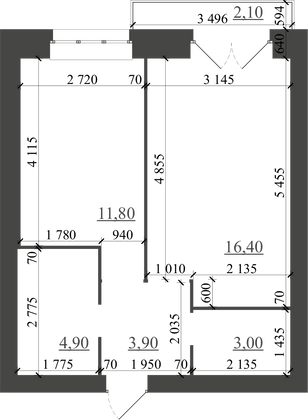 42,1 м², 1-комн. квартира, 1/6 этаж