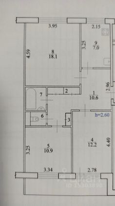 Продажа 3-комнатной квартиры 67,3 м², 1/5 этаж