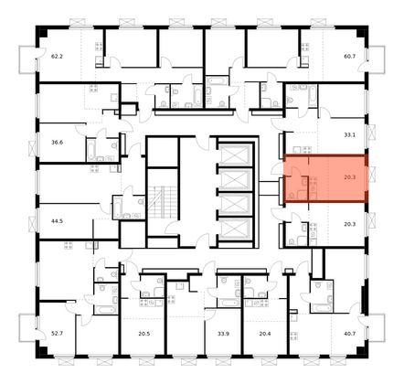 Продажа квартиры-студии 20,3 м², 26/29 этаж