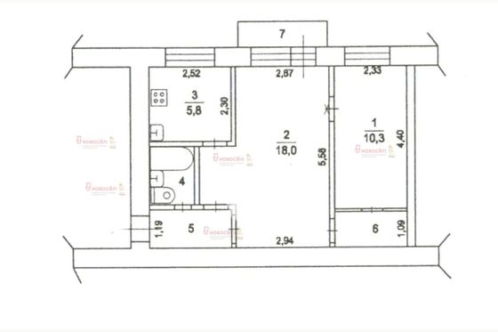 Продажа 2-комнатной квартиры 41 м², 4/4 этаж