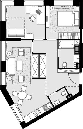 61,1 м², 3-комн. квартира, 5/28 этаж