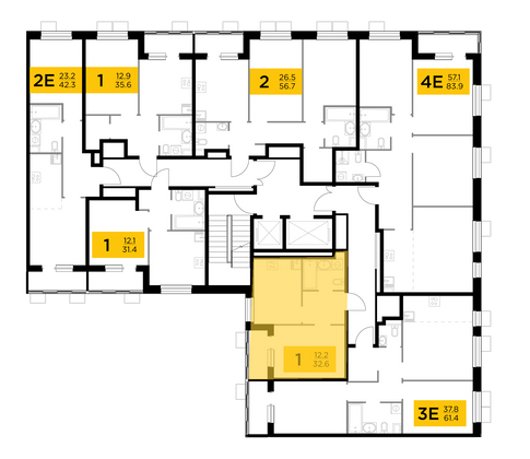 Продажа 1-комнатной квартиры 32,6 м², 4/14 этаж