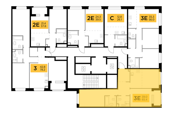 Продажа 3-комнатной квартиры 65,4 м², 21/23 этаж