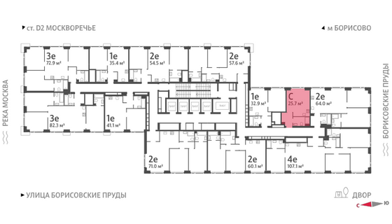 Продажа квартиры-студии 25,7 м², 34/52 этаж