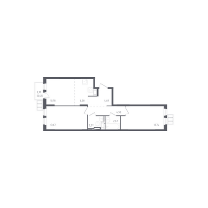 35,3 м², 1-комн. квартира, 15/17 этаж