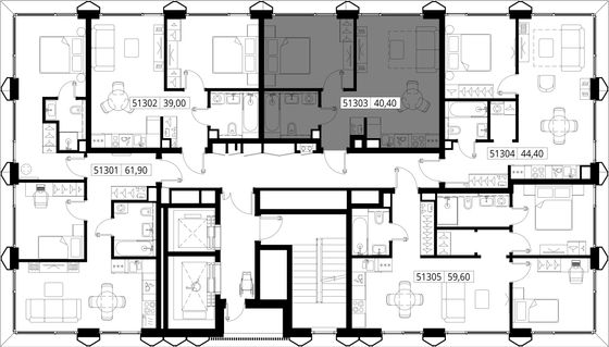 Продажа 1-комнатной квартиры 40,4 м², 13/16 этаж