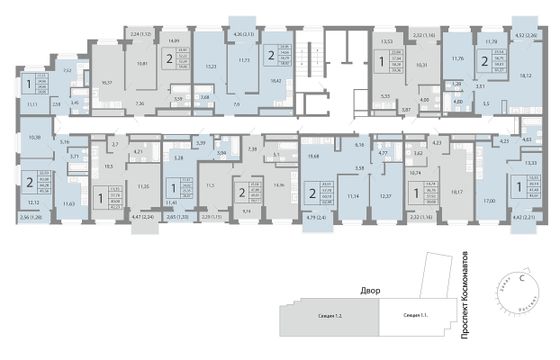 Продажа квартиры-студии 56,8 м², 7/26 этаж