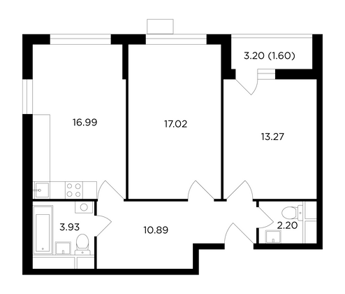 Продажа 2-комнатной квартиры 65,9 м², 4/8 этаж