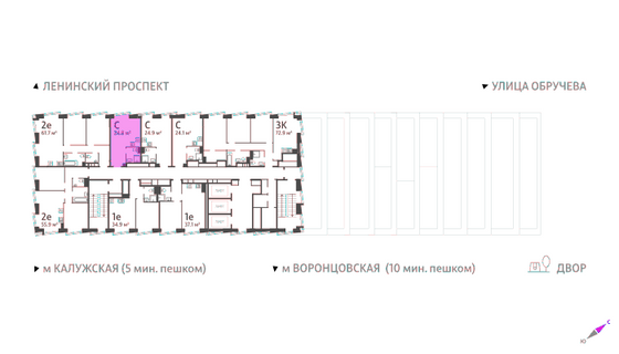 Продажа квартиры-студии 24,8 м², 33/58 этаж