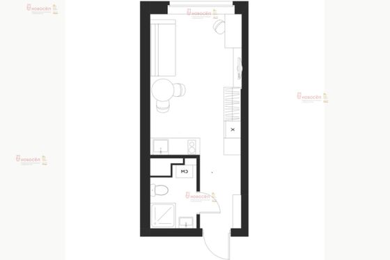 Продажа квартиры-студии 17 м², 2/4 этаж