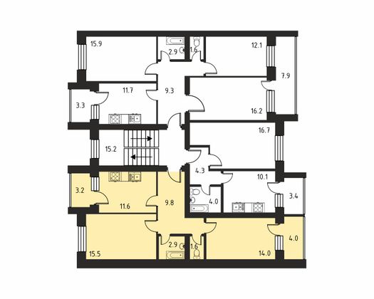 106,7 м², 5-комн. квартира, 5/6 этаж