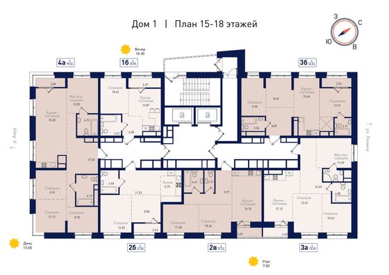 Продажа 3-комнатной квартиры 64 м², 16/19 этаж