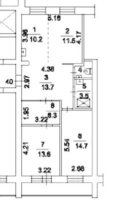 Продажа 3-комнатной квартиры 75,3 м², 3/10 этаж