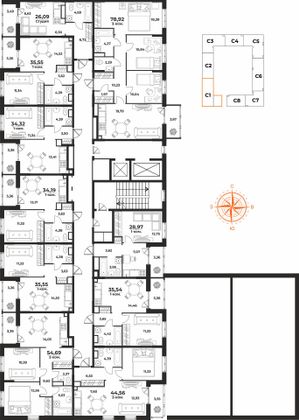 Продажа 3-комнатной квартиры 78,9 м², 5/10 этаж