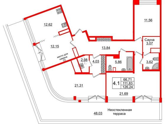 Продажа 4-комнатной квартиры 111,8 м², 6/6 этаж